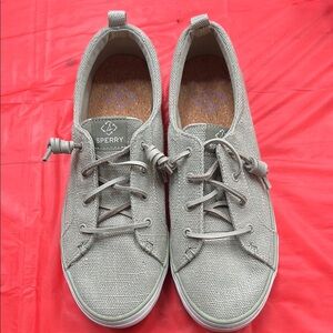 Sperry Light Gray Canvas Sneakers